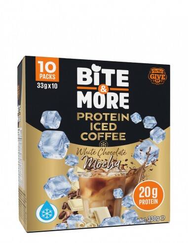 Bite&More Proteinli Soğuk Kahve White Chocolate Mocha 33g x 10 Adet - 1