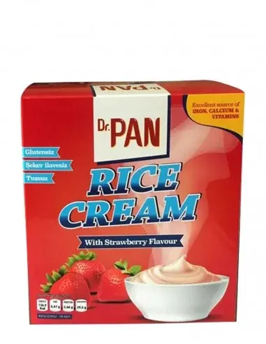 Dr Pan Rice Cream Pirinç Kreması - 10 Porsiyon - Çilek Aromalı - 1
