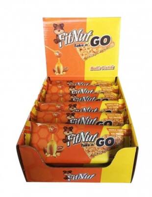 FitNut Go Ballı Fıstıklı Protein Bar 40gr - 16 Adet - 1