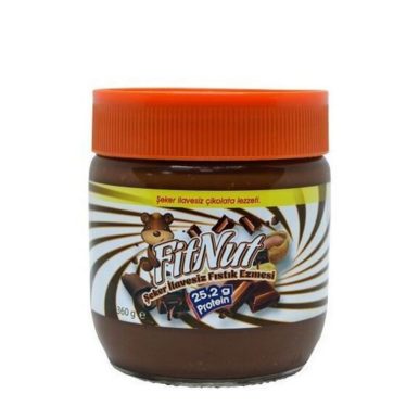 FitNut Şekersiz Çikolatalı Fıstık Ezmesi 360gr - FitNut