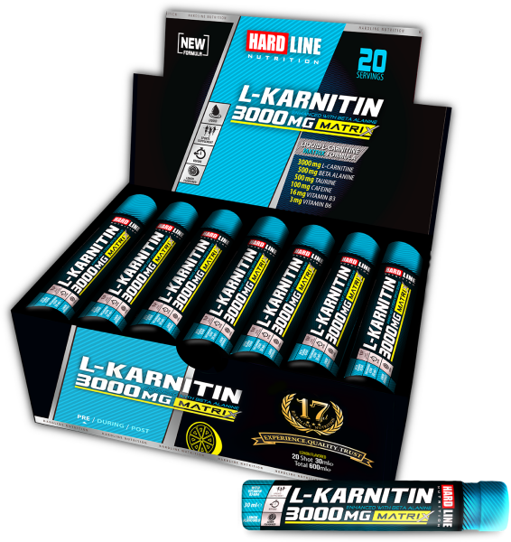 Hardline L-Karnitin Matrix 20 Ampul - 3000mg - 2