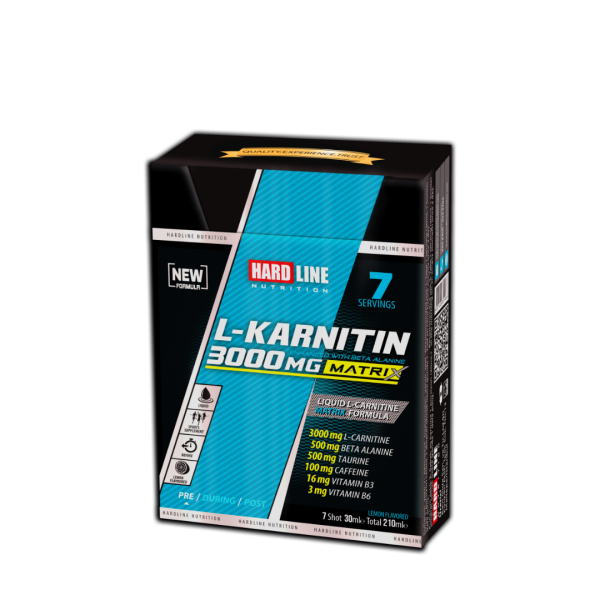 Hardline L-Karnitin Matrix 7 Ampul - 3000mg - 1