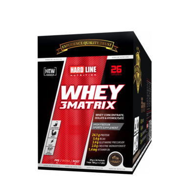Hardline Whey 3Matrix Tek Kullanımlık - 26 Adet - 780gr - Hardline