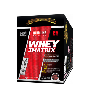 Hardline Whey 3Matrix Tek Kullanımlık - 26 Adet - 780gr - Hardline (1)