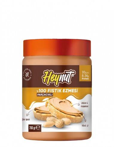 Heynut %100 Fıstık Ezmesi (Parçacıklı Kıvam) 700gr - 1