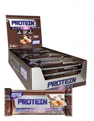 Musclestation Protein Bar Peanut Chunk 24x40gr - 1