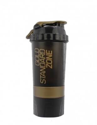 Optimum 3 Bölmeli Gold Standard Zone Shaker Siyah 500ml - 1