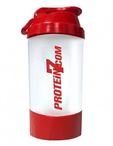 Protein7 Toz Saklama Hazneli Shaker Kırmızı 500ml - 1