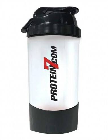 Protein7 Toz Saklama Hazneli Shaker Siyah 500ml - 1