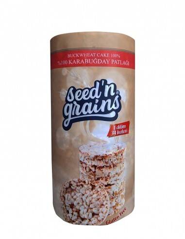Seedn Grains Karabuğday Patlağı (Şekersiz) 120gr (Aromasız) - 1