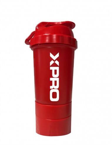 Xpro 3 Bölmeli Shaker Kırmızı 500ml - 1