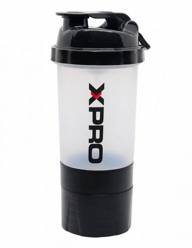 Xpro 3 Kademeli Şeffaf Shaker Siyah 500ml - 1