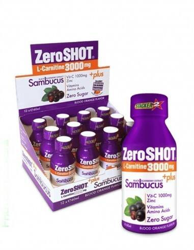 Zero Shot L-Carnitine 3000mg Plus Sambucus 12 Ampul - 60ml - 1
